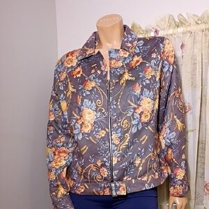 Rebecca Malone Floral Light Jacket - Multicolor Size L